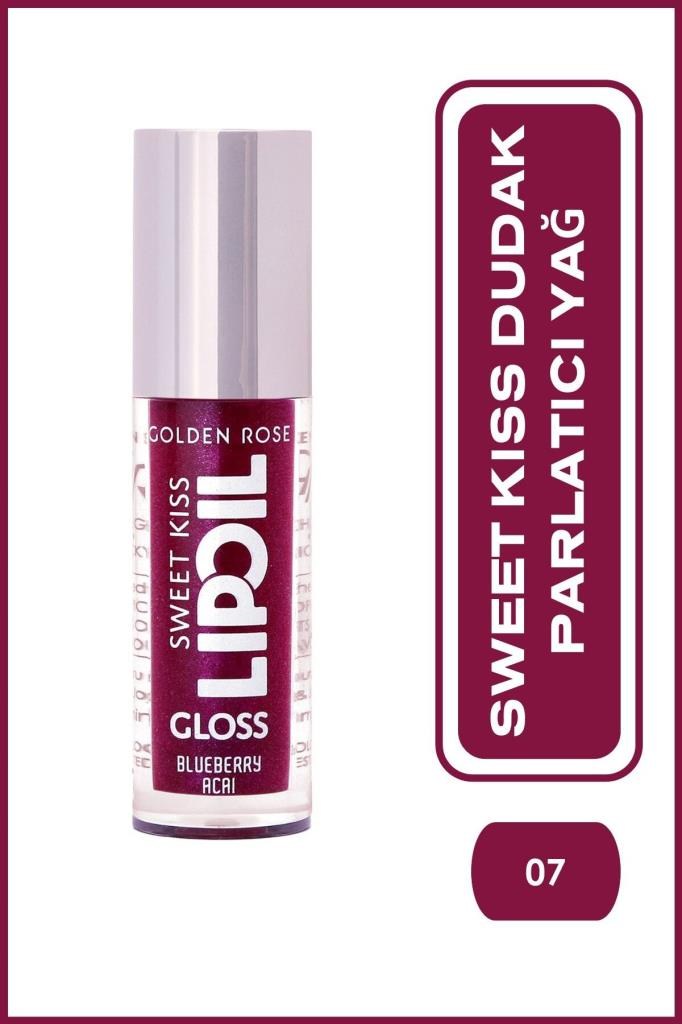 Golden Rose Sweet Kiss Lip Oil Gloss 07 Blueberry Acai Dudak Parlatıcısı