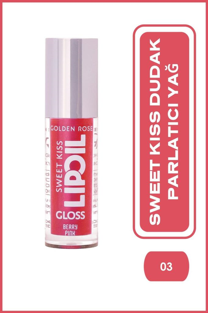 Golden Rose Sweet Kiss Lip Oil Gloss 03 Berry Pink Dudak Parlatıcısı