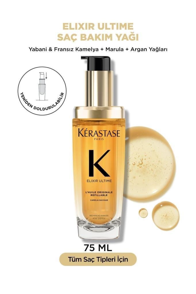 Kerastase Elixir Ultime L‘Huile Originale Refillable 75 ml Saç Bakım Yağı