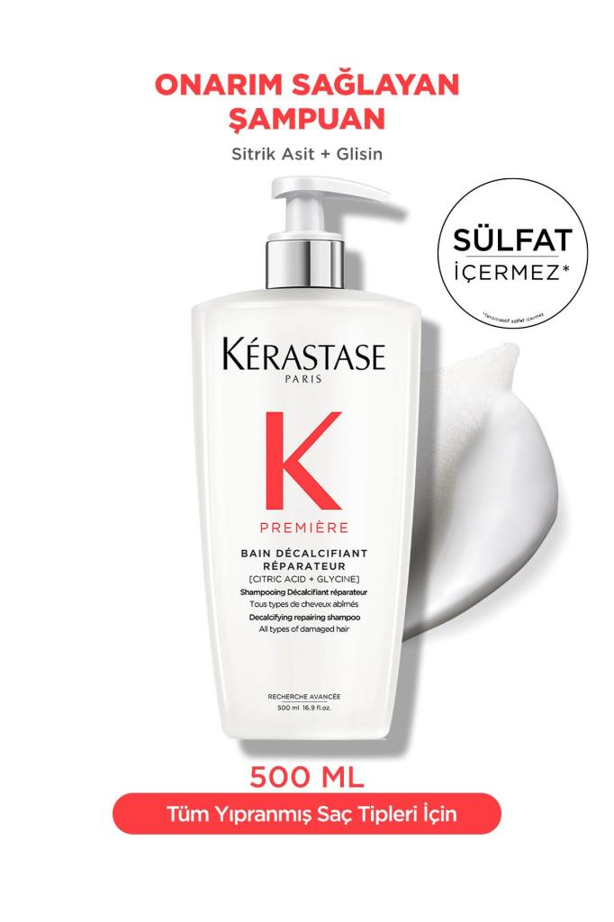 Kerastase Première Bain Decalcifiant Reparateur Yıpranmış Saçlar Için Onarım Şampuan 500 ml