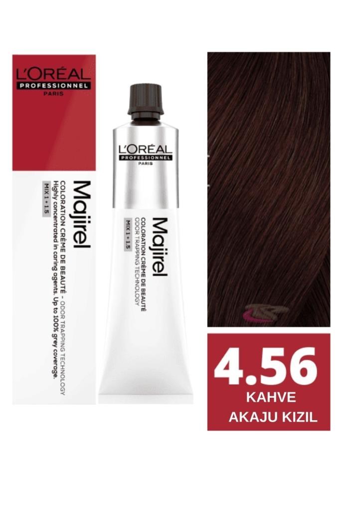 Loreal Professionnel Majirel 4.56 Kahve Akaju Kızıl 60 ml Saç Boyası