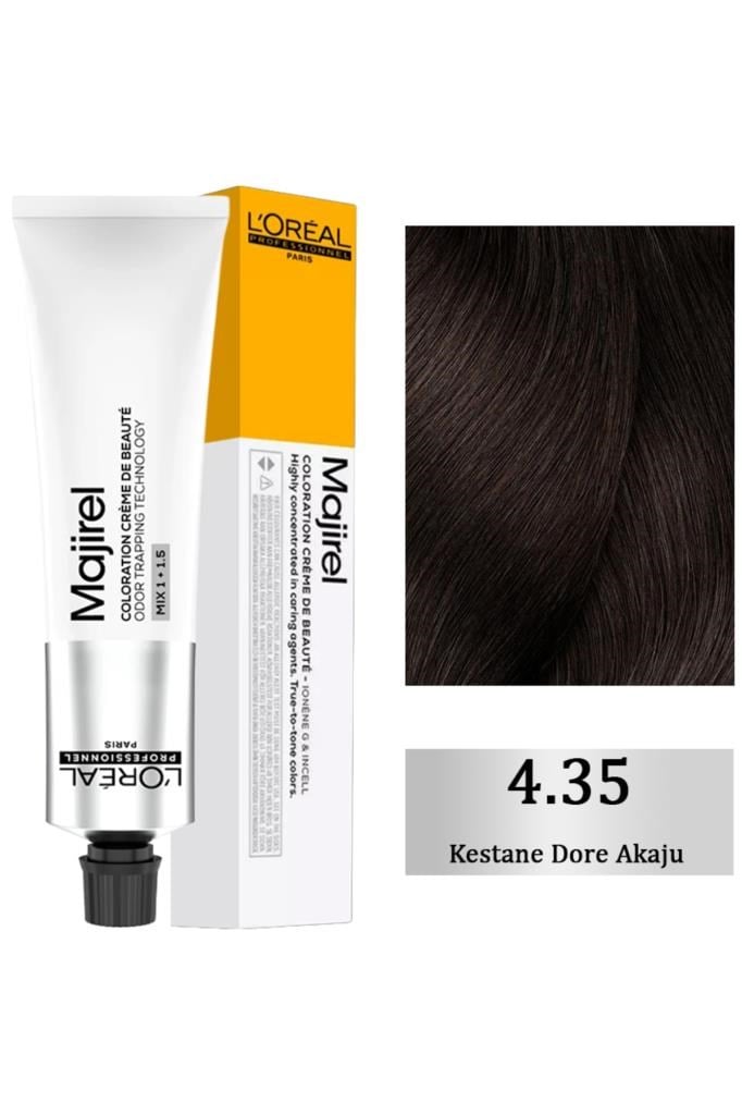 Loreal Professionnel Majirel 4.35 Kestane Dore Akaju 60 ml Saç Boyası