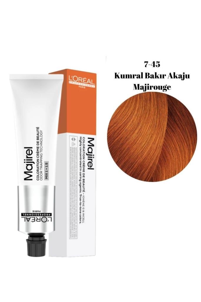 Loreal Professionnel Majirel 7.45 Kumral Bakır Akaju 60 ml Saç Boyası
