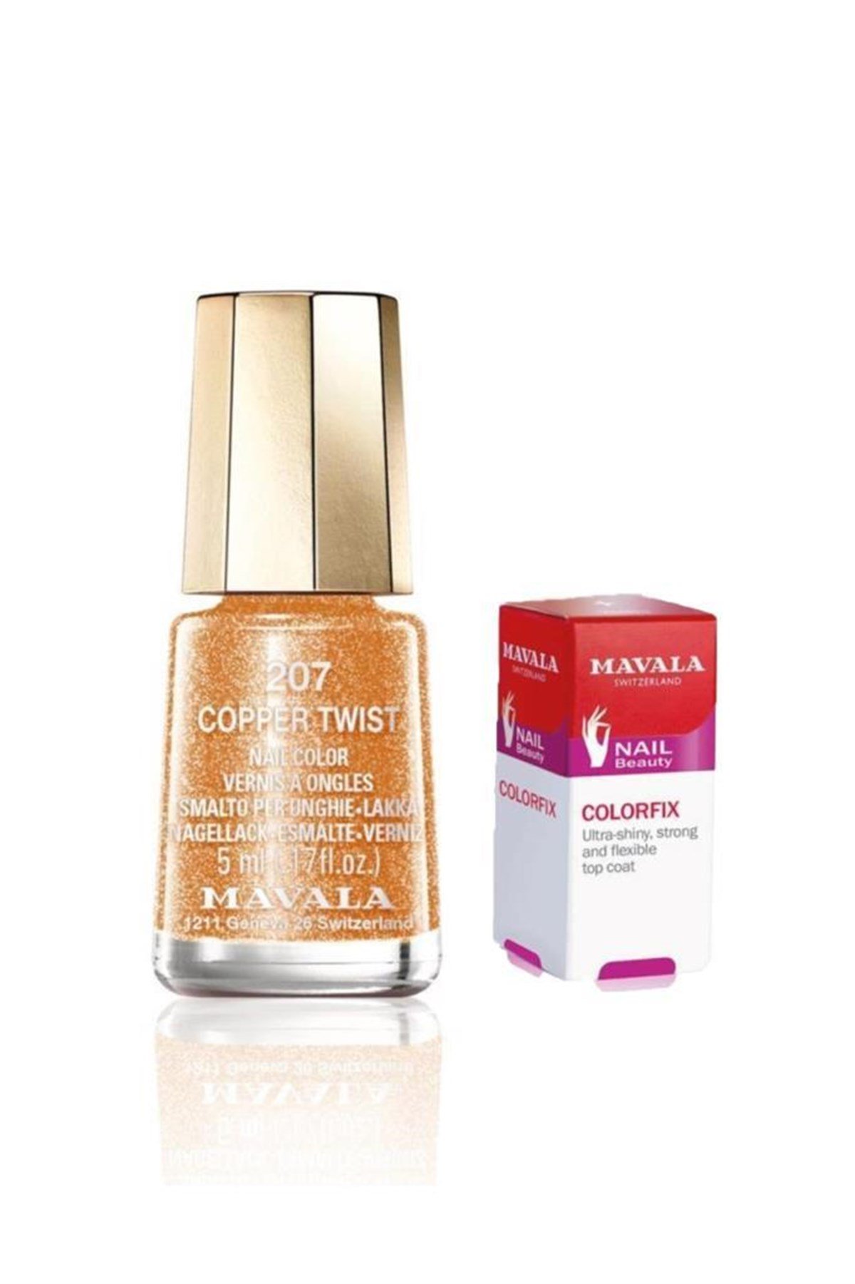 Mavala 207 Copper Twist Oje + ColorFix Oje Sabitleyici 5 ml