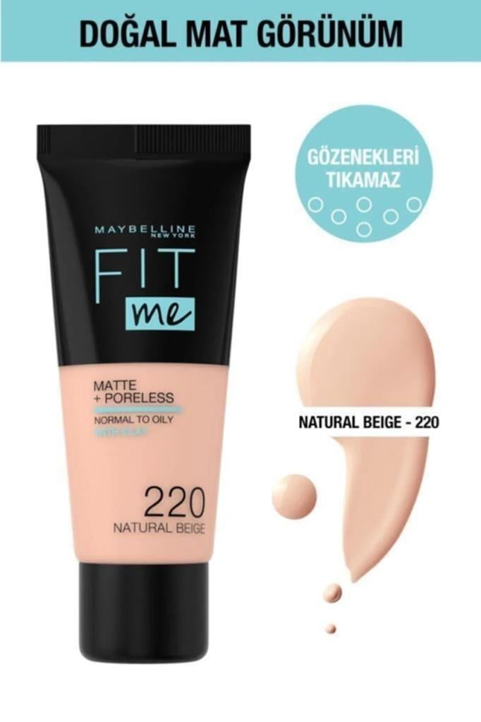Maybelline New York Fit Me Matte 220 Natural Beige Fondöten