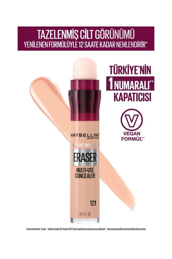 Maybelline New York Instant Anti Age Eraser 121 Light Honey Kapatıcı