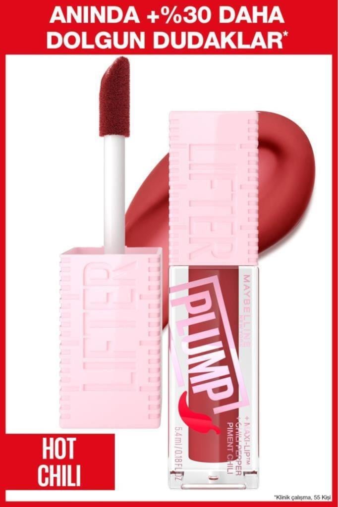 Maybelline New York Lifter Plump Dudak Parlatıcısı 006 Hot Chili