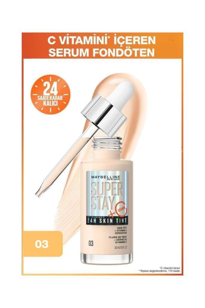 Maybelline New York Super Stay 24H Skin Tint 03 Fondöten