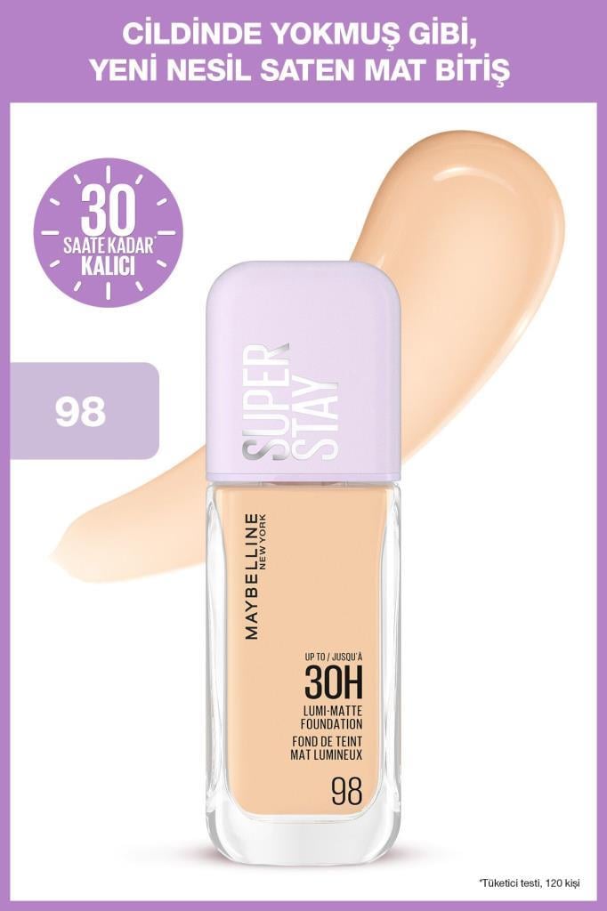 Maybelline New York Super Stay Lumi Matte 98 Fondöten 
