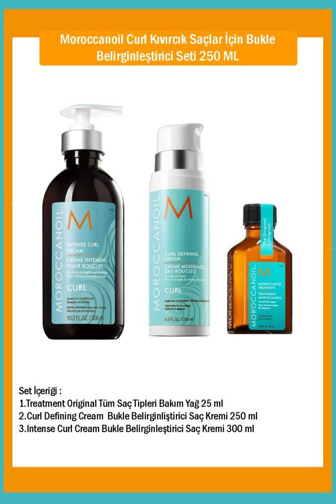 Moroccanoil Curl Saç Bakım Seti 250 ML