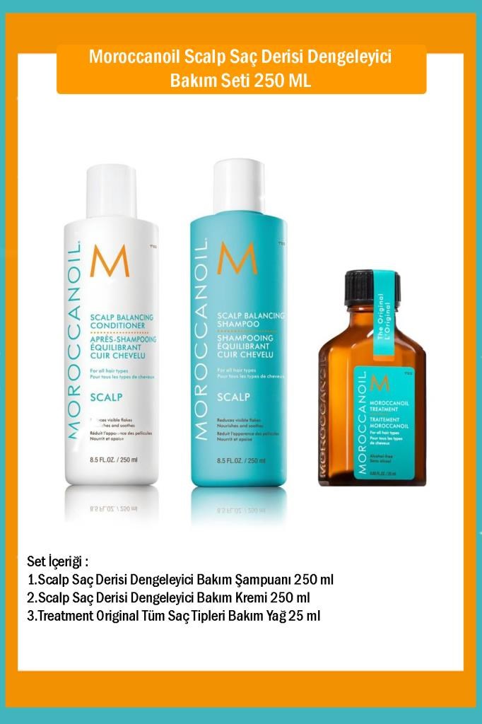 Moroccanoil Scalp Saç Derisi Dengeleyici Bakım Seti 250 ML