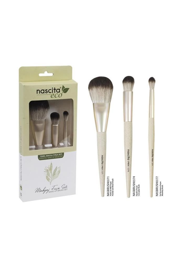 Nascita Eco Essential Make Up Brush Makyaj Fırçası 3LÜ Seti