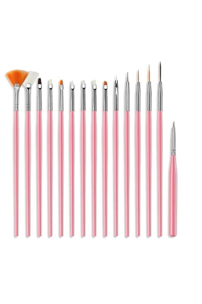 Nascita Professional Tırnak Süsleme Fırça Seti-Pembe