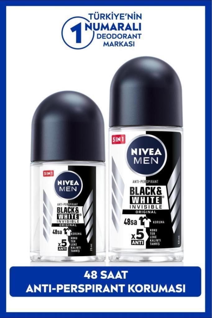 Nivea Men Black&White Original Roll On Deo 2li 50+25 ml