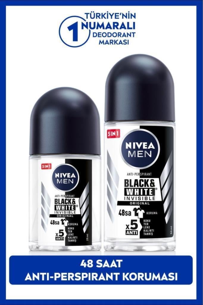 Nivea Men Black&White Original Roll On Deo 2li 50+25 ml
