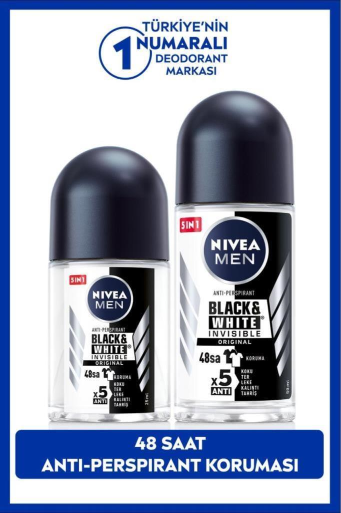 Nivea Men Black&White Original Roll On Deo 2li 50+25 ml