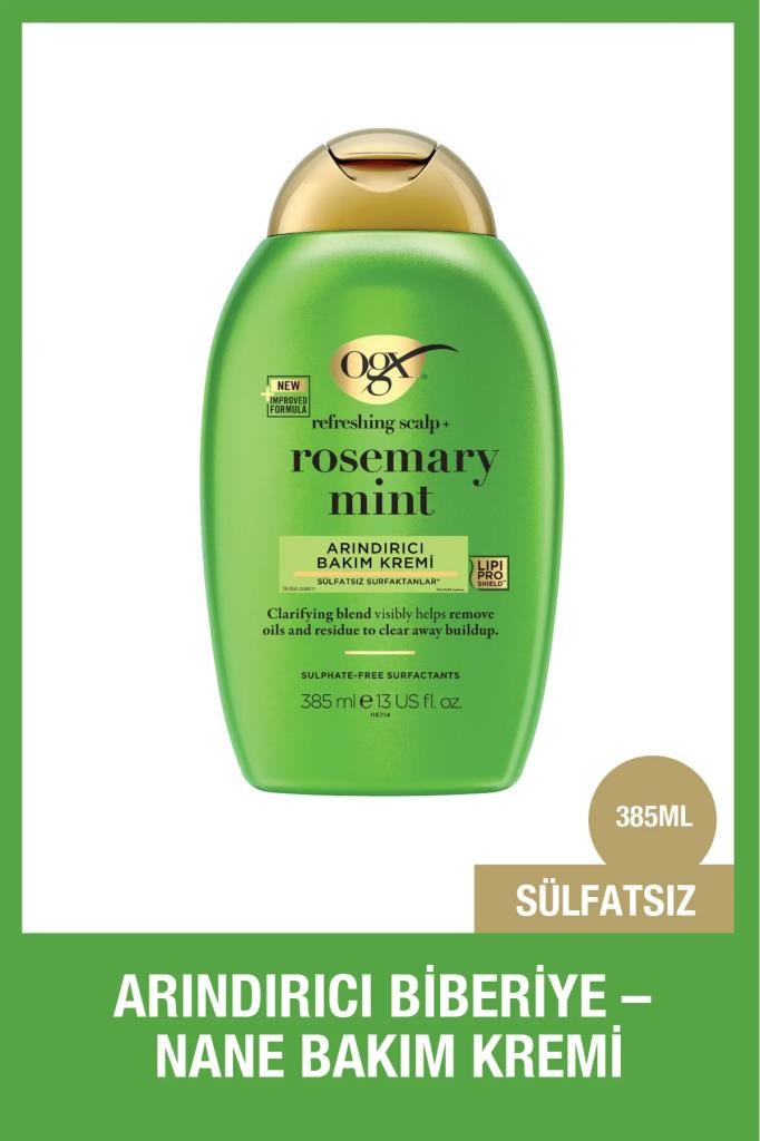 OGX Rosemary Mint (BİBERİYE & NANE) Arındırıcı Saç Bakım Kremi 385 ml