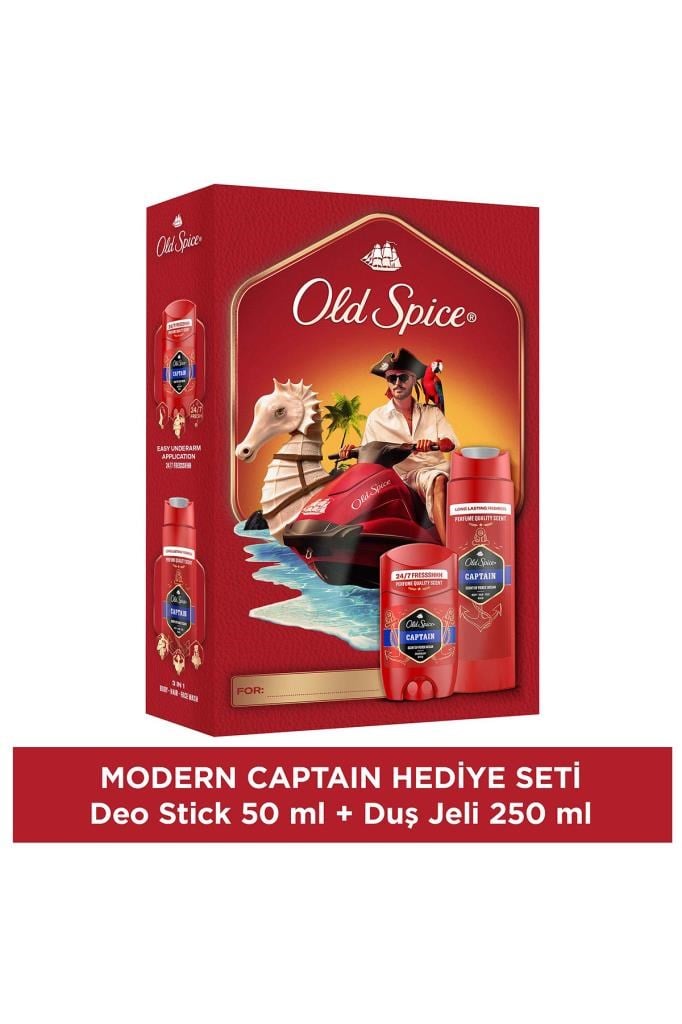 Old Spice Captain Modern Seti Deodorant Stick 50 ml + Duş Jeli 250 ml
