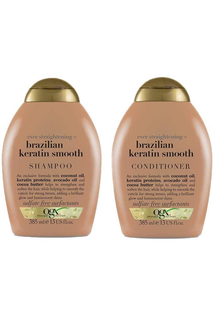 Organix Brazilian Keratin Smooth Şampuan 385 ml + Saç Kremi 385 ml