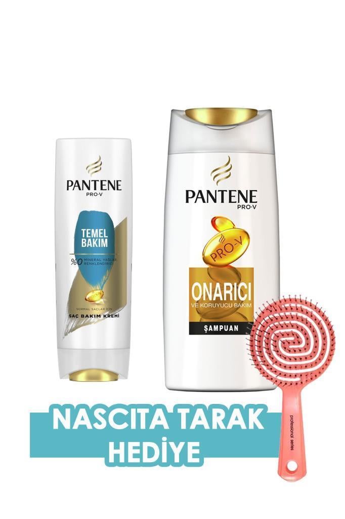 Pantene Onarıcı Ve Koruyucu Bakım Şampuan 700 ml + Pantene Temel Bakım Saç Kremi 360 ml