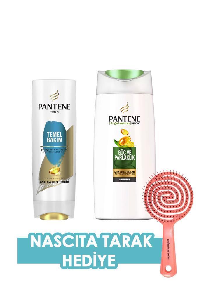 Pantene Temel Bakım Saç Kremi 360 ml + Güç Ve Parlak Şampuan 700 ml 