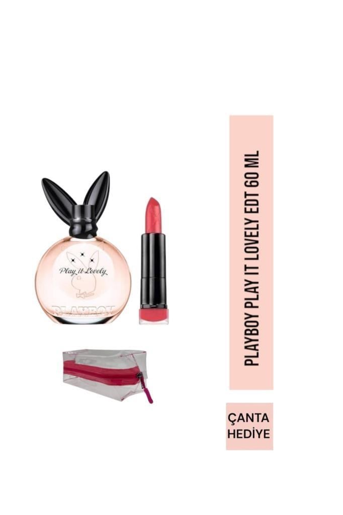 Playboy Play It Lovely EDT 60 ml+Max Factor Matte Lipstick 15 Flame