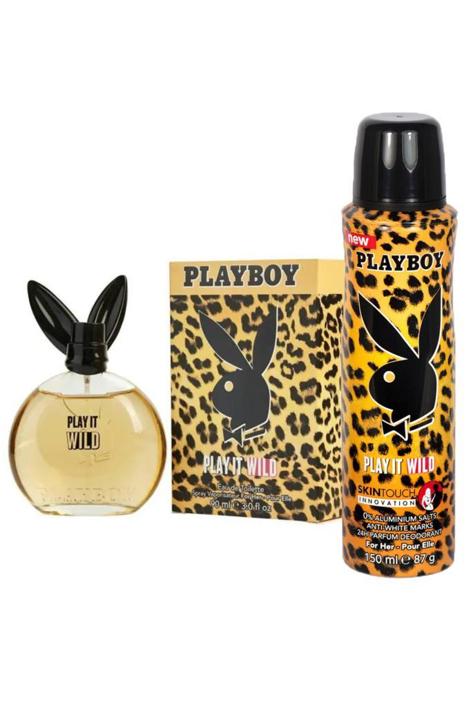 Playboy Play It Wild EDT 90 ml Kadın Parfüm Seti