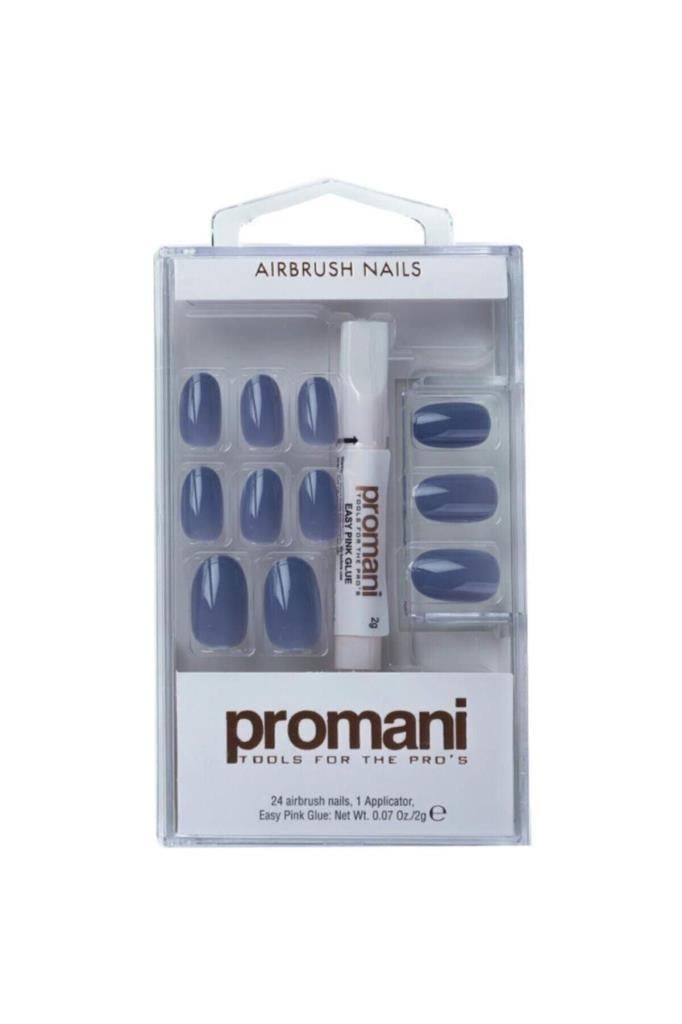 Promani Koyu Mavi Slate Takma Tırnak Kiti