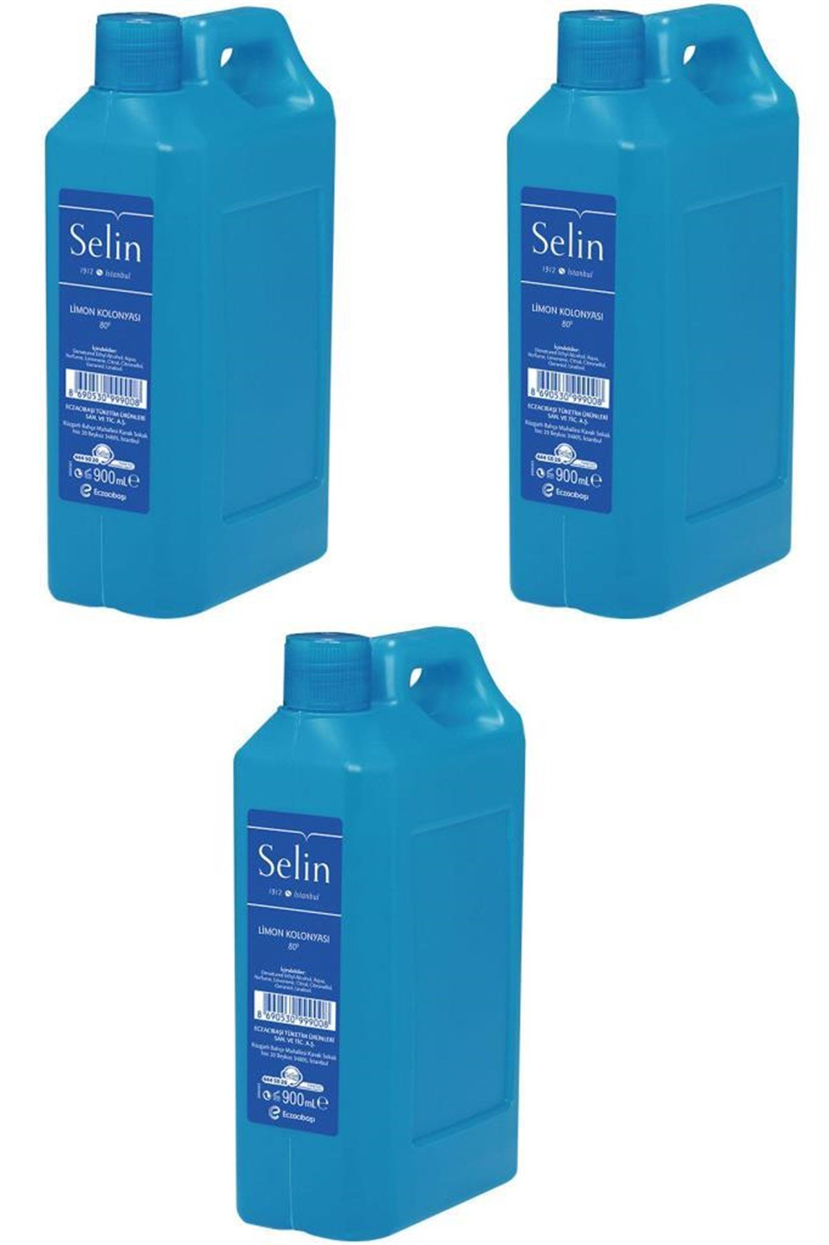 Selin Limon Bidon Kolonya 900 ml x 3 Adet
