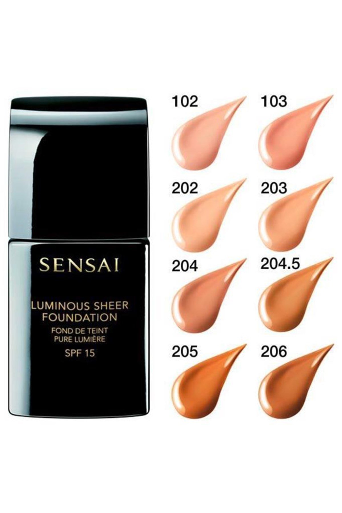 Sensai Luminous Sheer Fondöten SPF15 LS204 Honey Beige