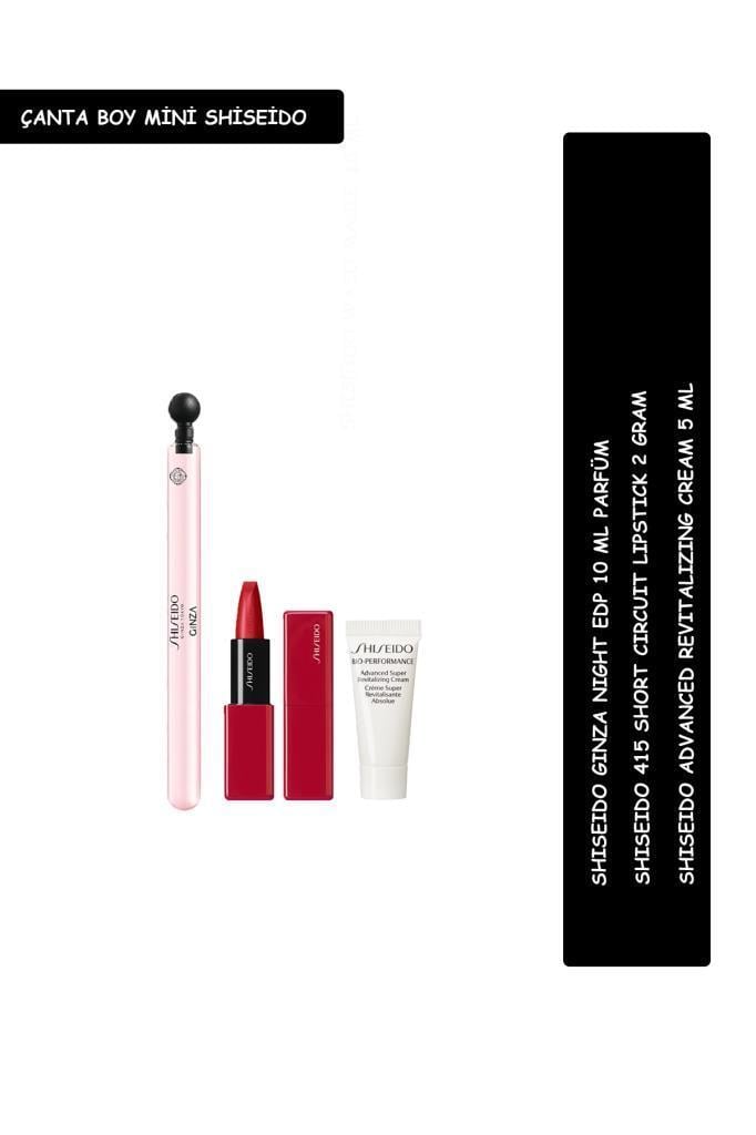 Shisedio Ginza Night Parfüm 4ml+415 Short Circuit Ruj 2Gr.+Revitalizing Cream 5ml SET