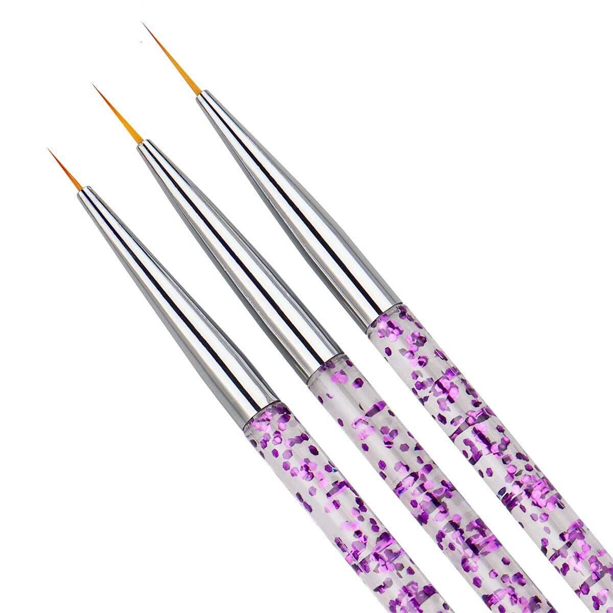 3'lü Tırnak Süsleme Nail Art Fırça Seti