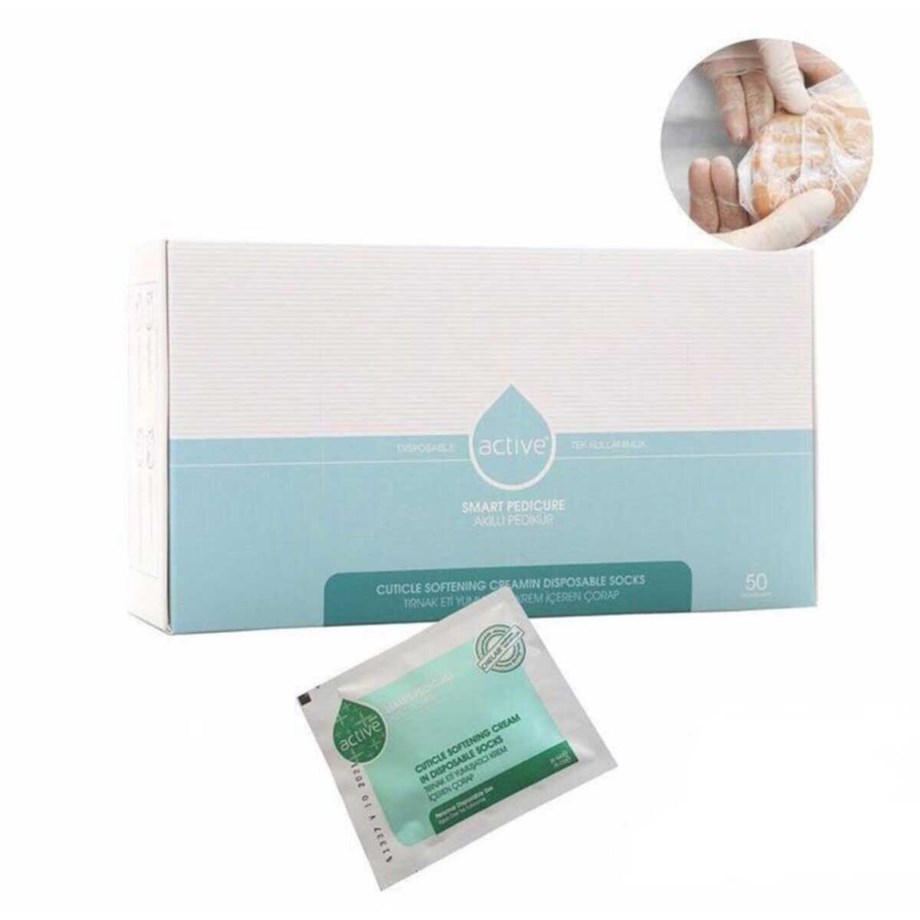 ACTİVE TEK KULLANIMLIK AKILLI PEDİKÜR ÇORABI - 50'Lİ KUTU