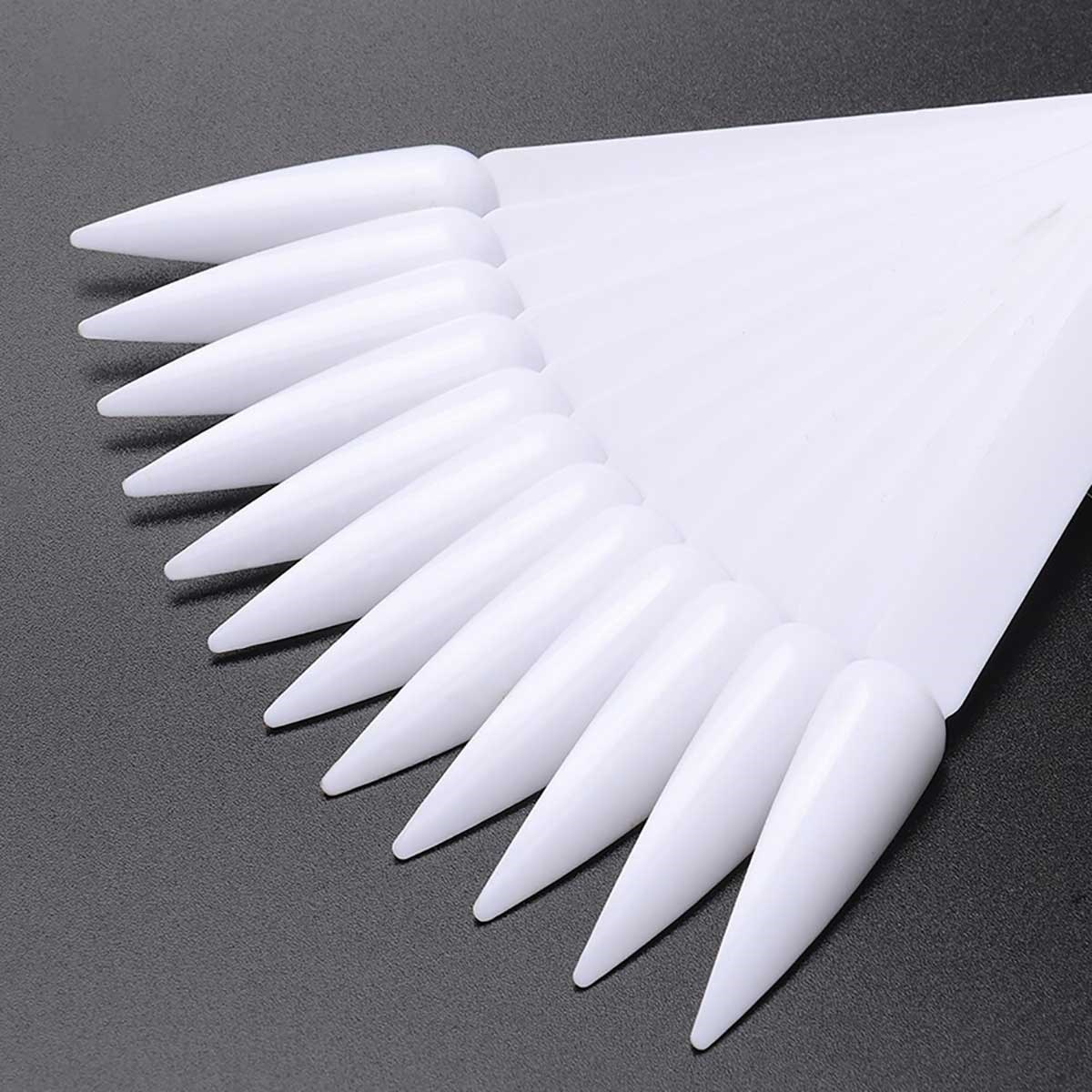 Ellea Nail Kalıcı Oje Stiletto Renk Kartelası Beyaz Renk 40lı