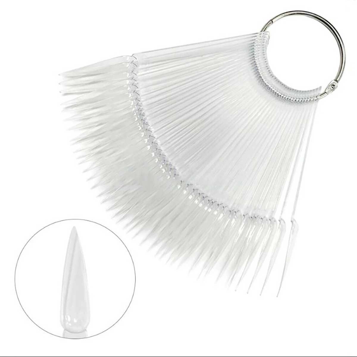 Ellea Nail Kalıcı Oje Stiletto Renk Kartelası Şeffaf Renk 40lı