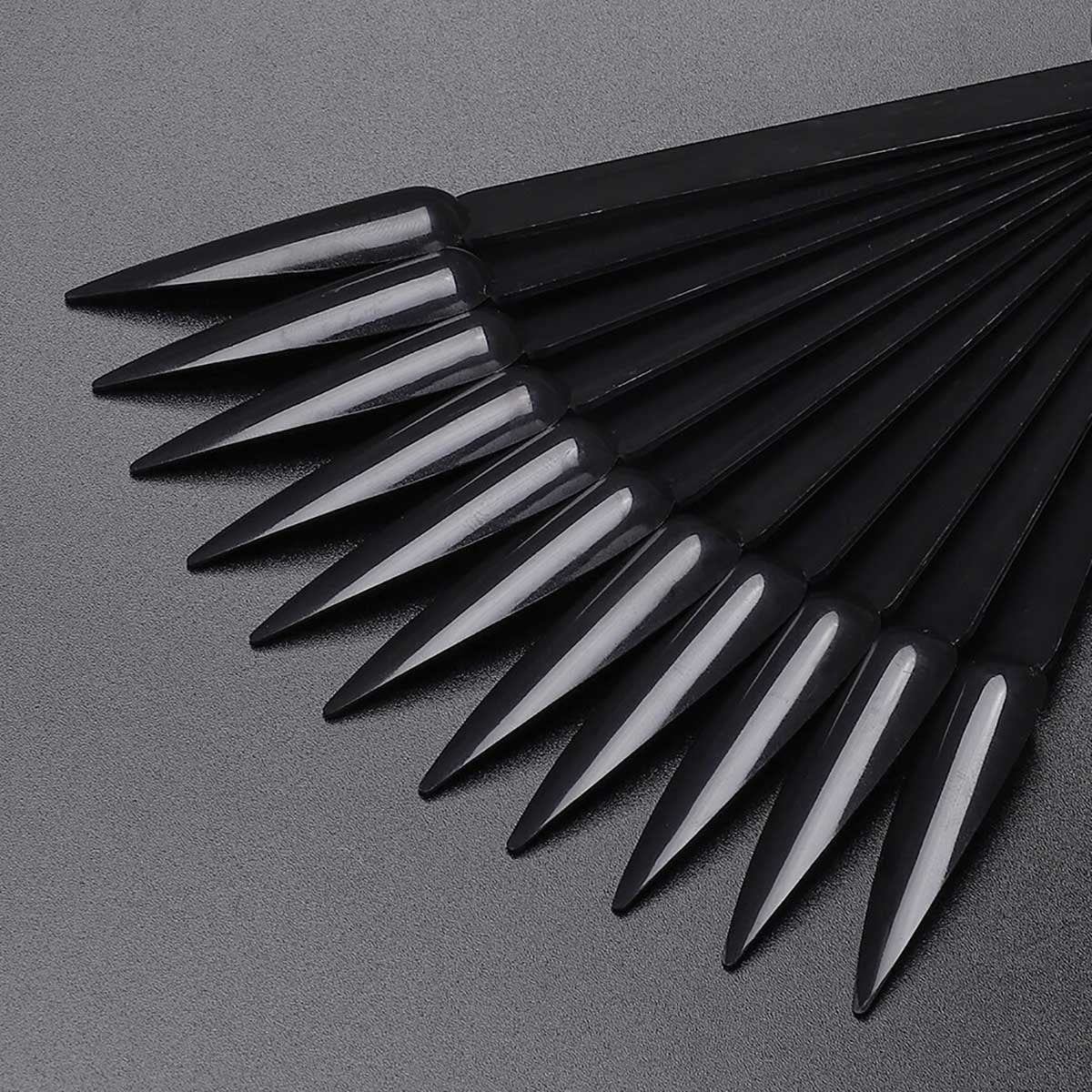Ellea Nail Kalıcı Oje Stiletto Renk Kartelası Siyah Renk 40lı