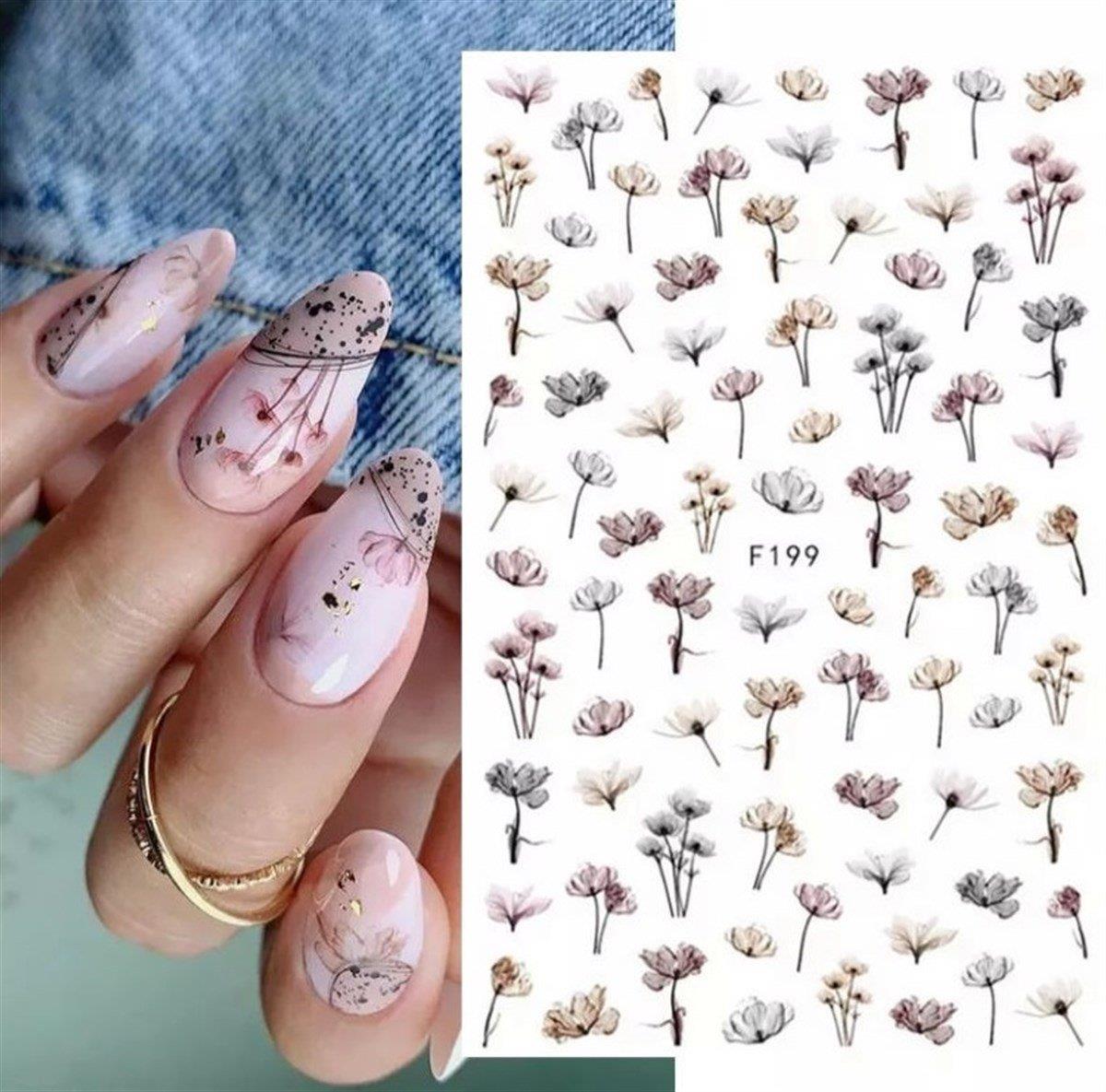 ELLEA NAIL F199 ÇİÇEKLİ STICKER