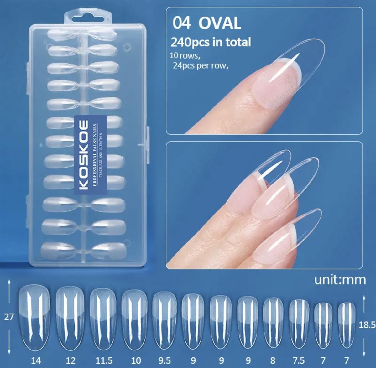 ELLEA NAİL KOSKOE YENİ NESİL JEL TİPS TIRNAK 04 OVAL  MODEL