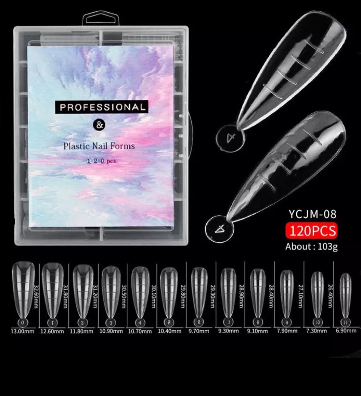 ELLEA NAİL STILETTO POLY GEL TİPS 120 Lİ