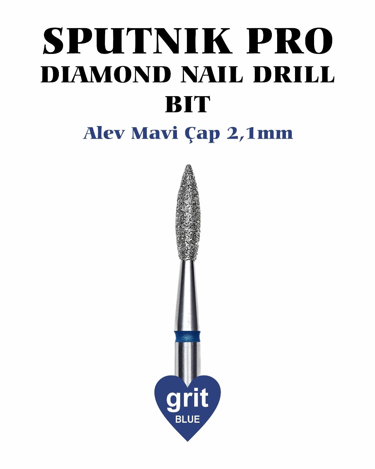 Elmas Alev Freze Mavi Çap 2,1mm