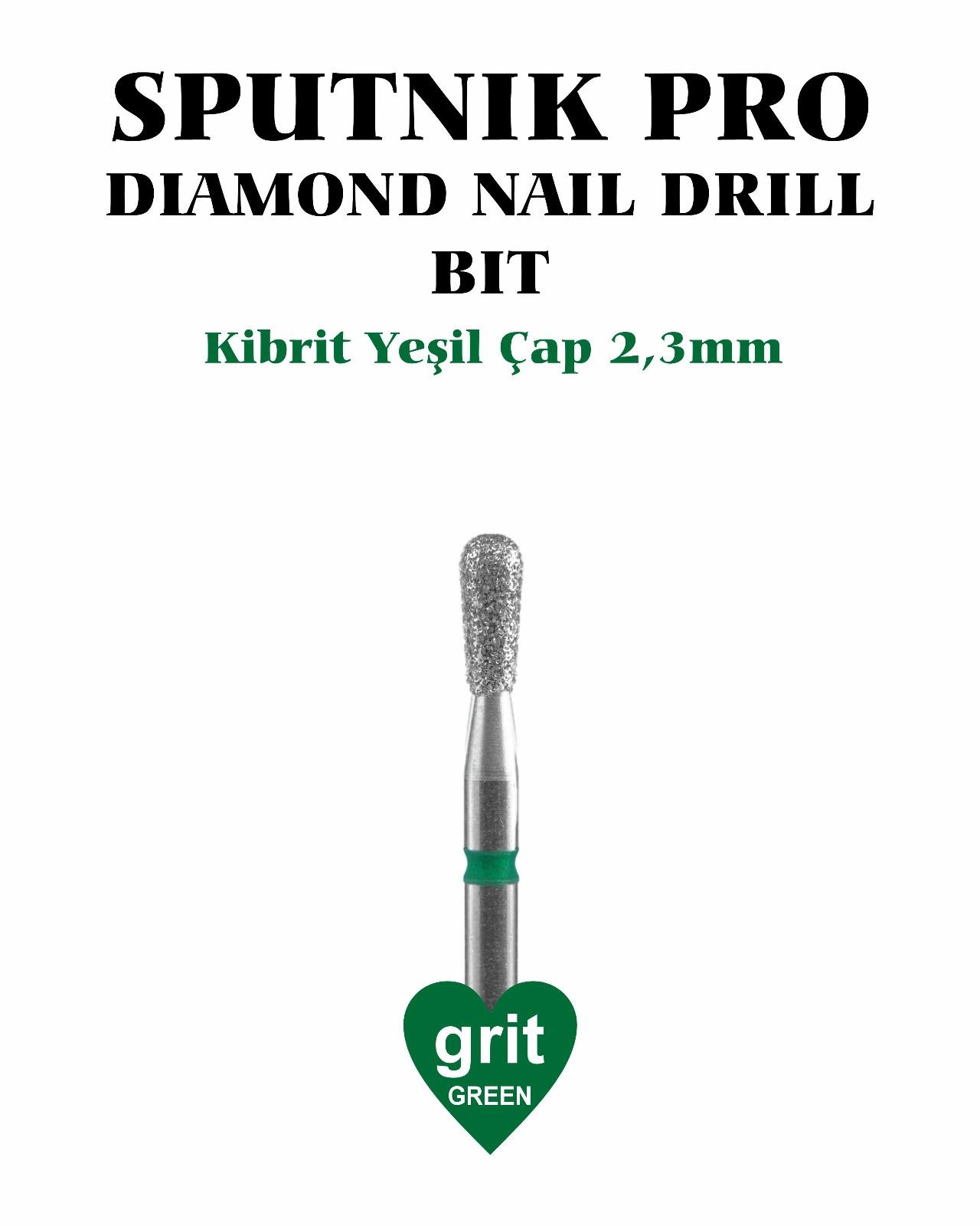 Elmas Kibrit Freze  Yeşil Çap 2,3mm