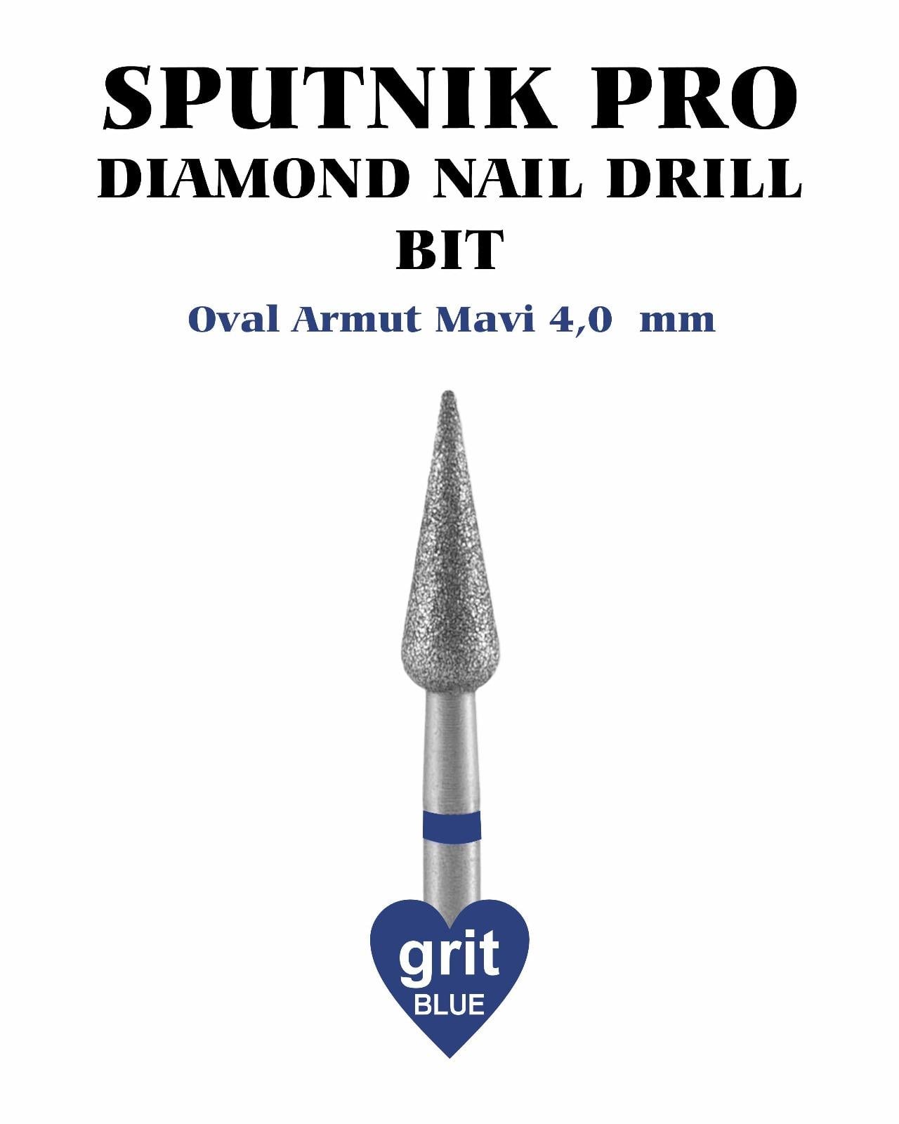 Elmas Oval Armut Freze Mavi Çap 4,0mm 