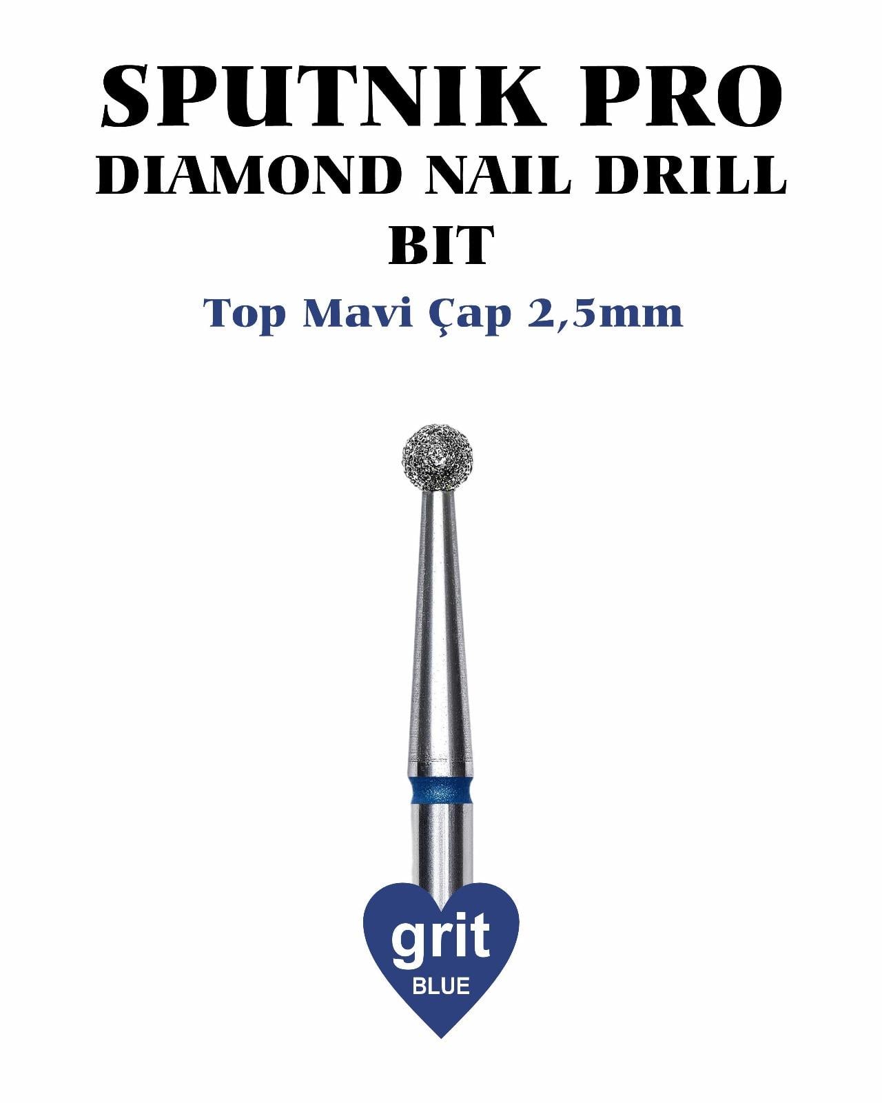 Elmas Top Freze Mavi Çap 2,5mm