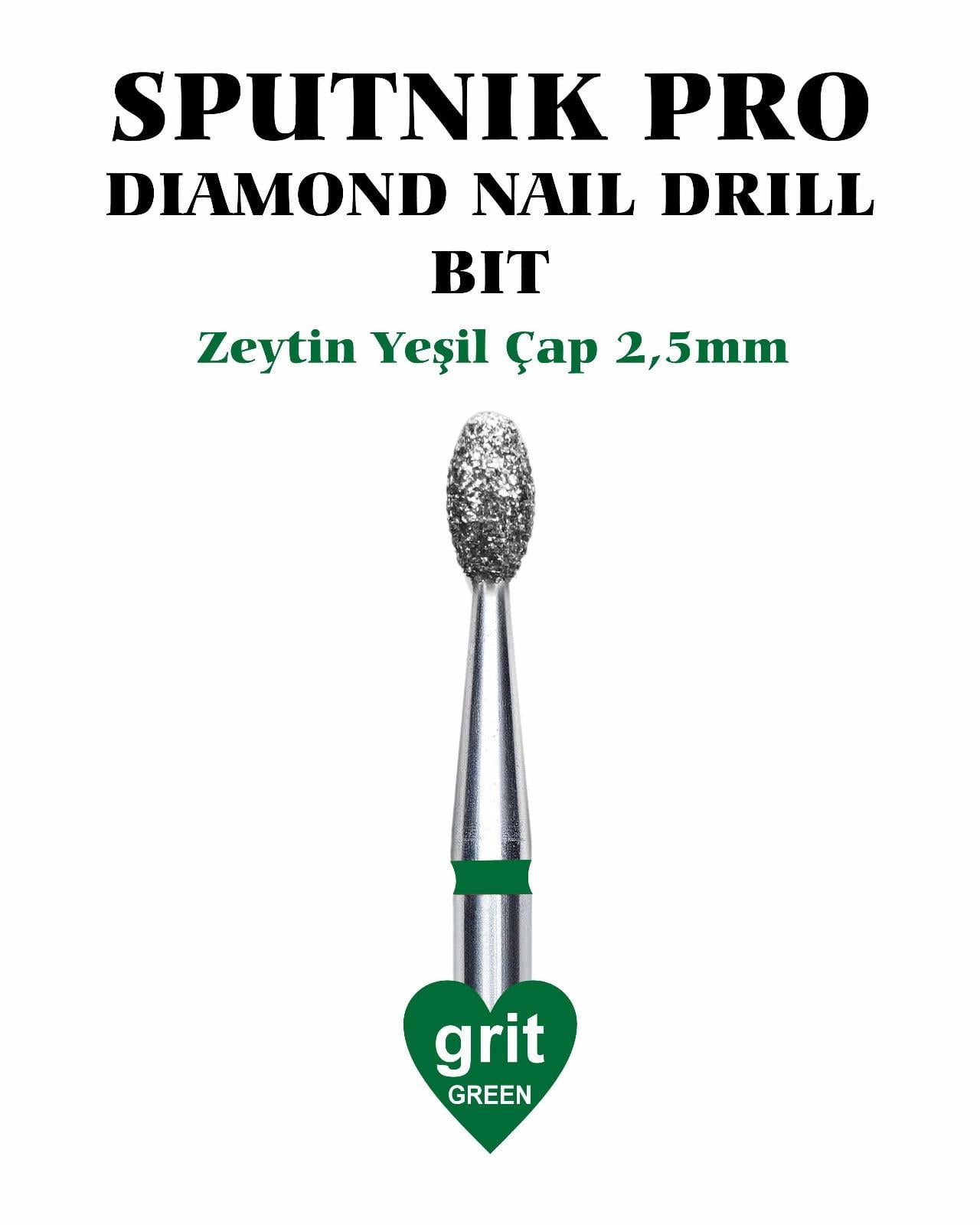 Elmas Zeytin Freze Yeşil Çap 2,5mm