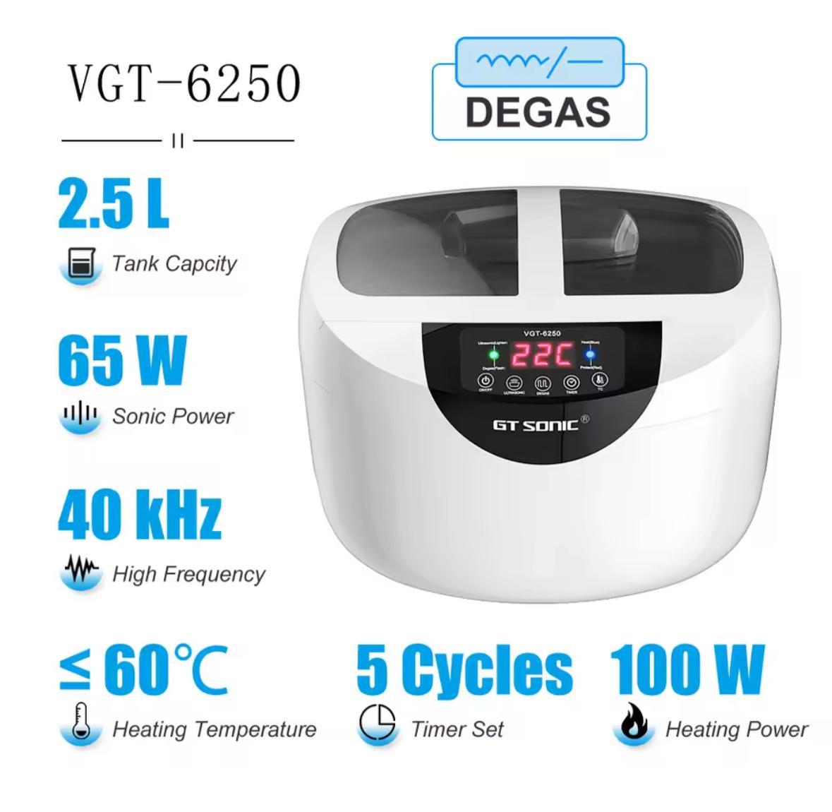 GT SONIC DİJİTAL ULTRASONIC TEMİZLEYİCİ 2.5 L 100 W