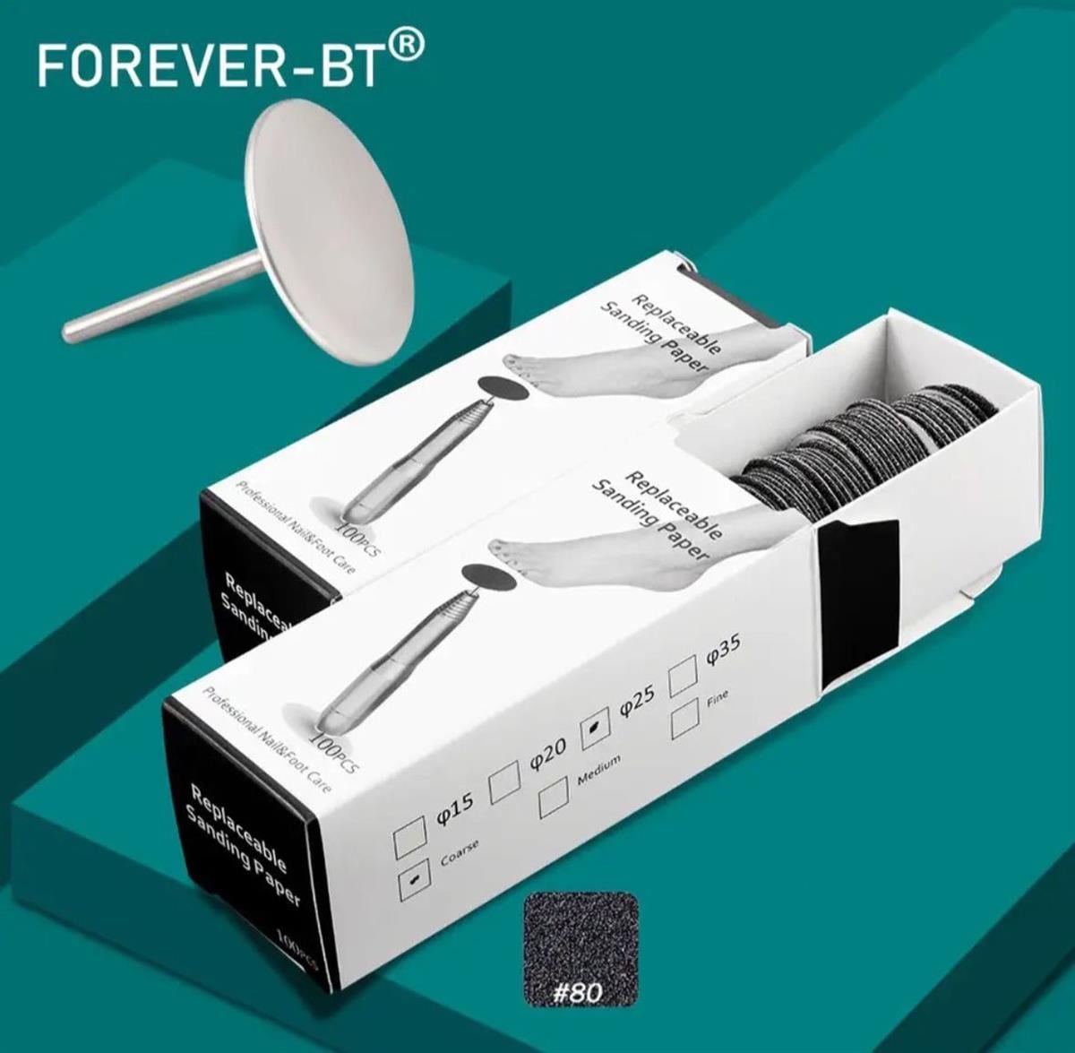 PODODİSK MEDİUM BAŞLIK VE YEDEK ZIMPARA 100 ADET