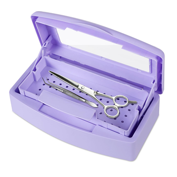 Ellea Nail Çift Bölmeli Manikür Pedikür Aletleri Sterilizasyon Kutusu Mor