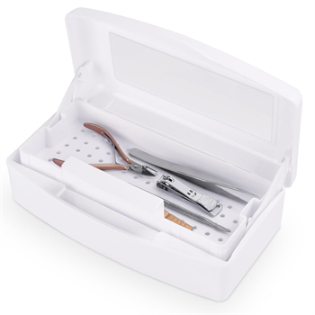 ELLEA NAIL ÇİFT BÖLMELİ MANİKÜR PEDİKÜR ALETLERİ STERİLİZASYON KUTUSU