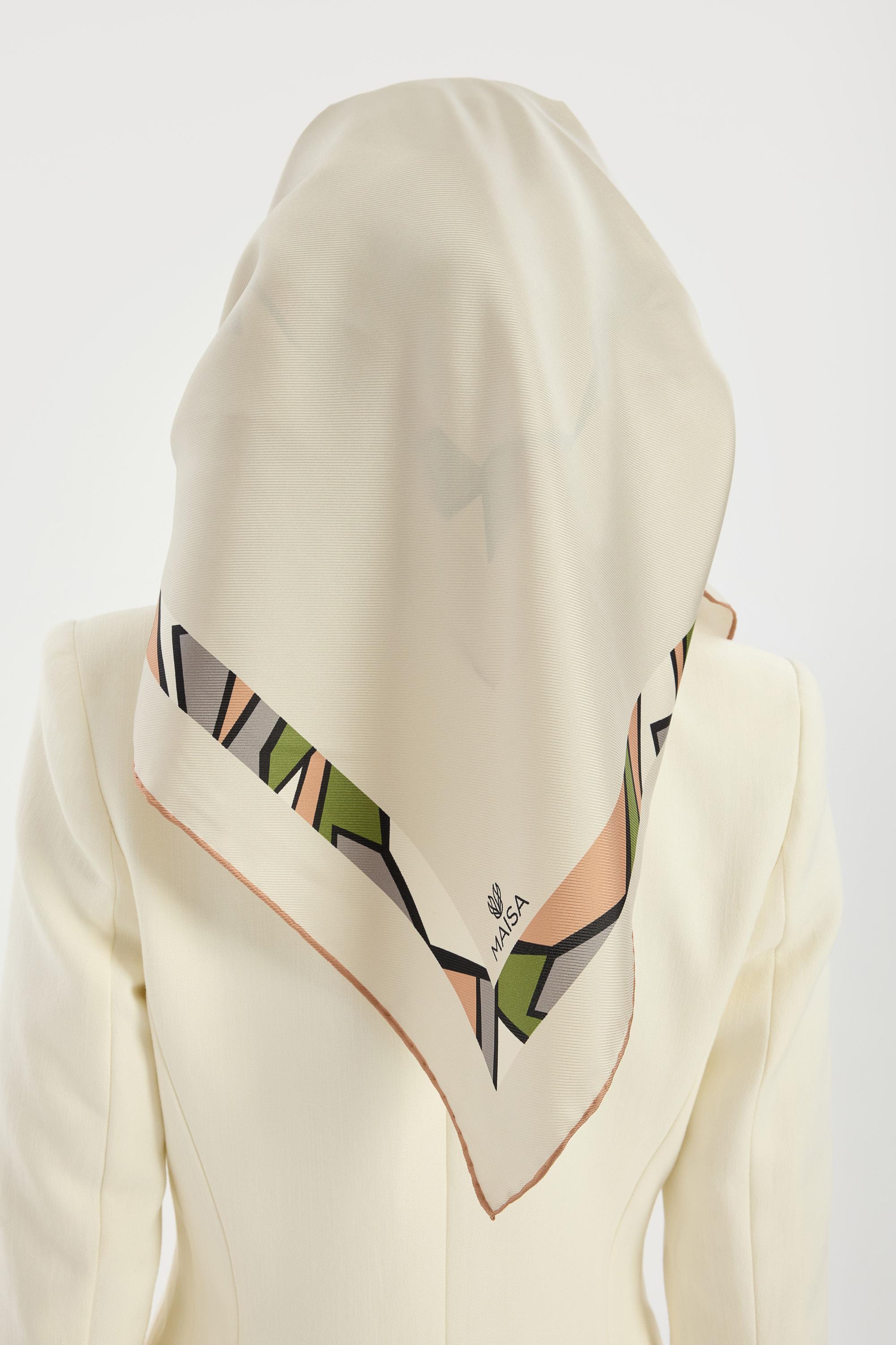 ADEN MULBERRY İPEK EŞARP 90*90 CM - BEJ