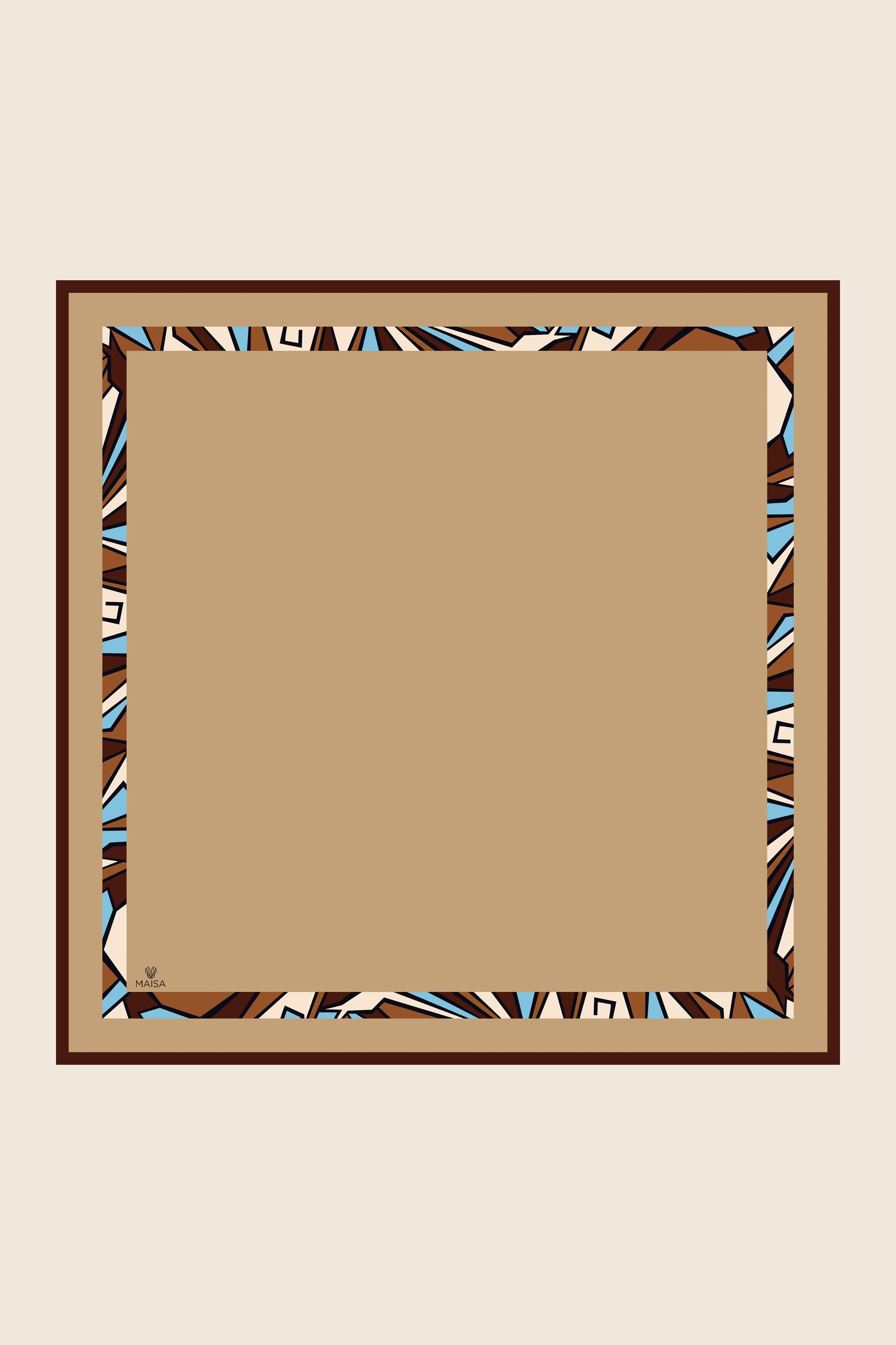 ADEN MULBERRY İPEK EŞARP 90*90 CM - CAMEL